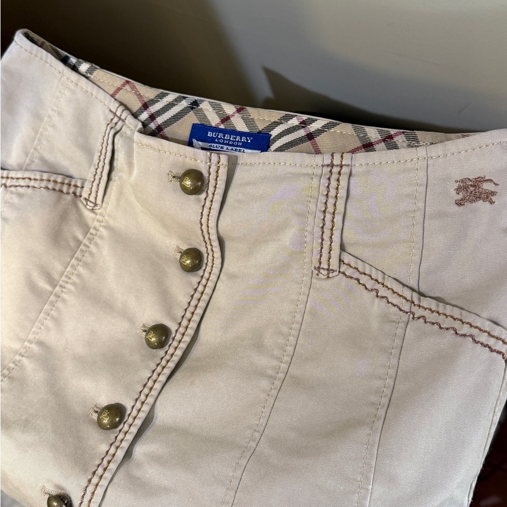 Burberry Beige Button-Up Skirt